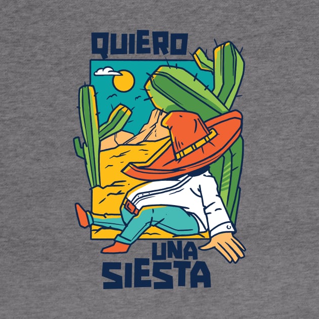 Quiero Una Siesta // Funny Sleeping Mexican Taking a Nap by SLAG_Creative